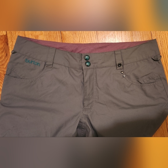 Burton Women's The White Collection Snowpants, Size Large, Gray and Purple - Picture 3 of 11